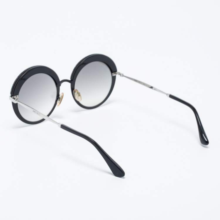 Pre Owned Jimmy Choo Black GOTHA/S Round Gradient Sunglasses