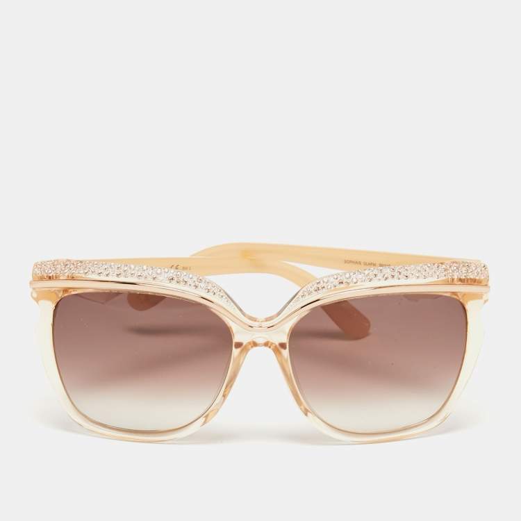 Pre Owned Jimmy Choo Beige DLNFM Sophia Gradient Sunglasses