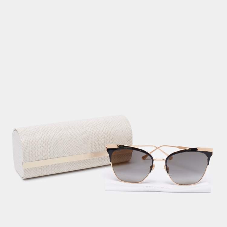 Pre Owned Jimmy Choo Black JULY/S 2M2FQ Cat Eye Sunglasses