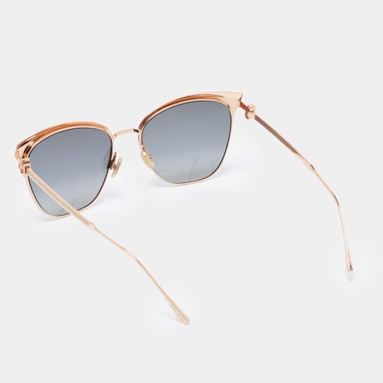 Pre Owned Jimmy Choo Black JULY/S 2M2FQ Cat Eye Sunglasses