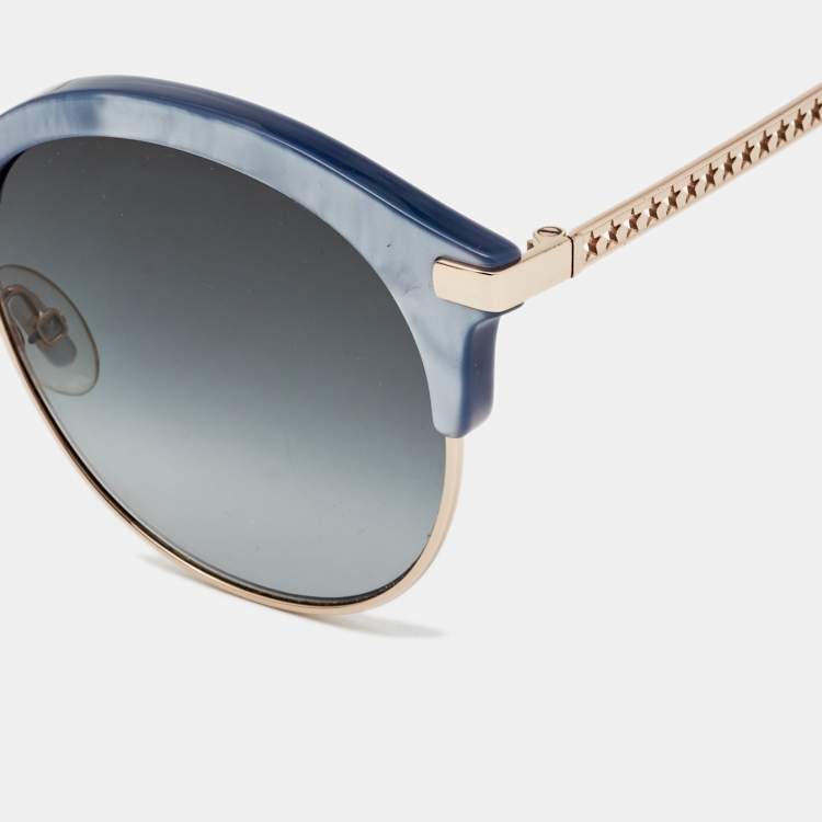 Pre Owned Jimmy Choo Blue Hally/S MVU9O Round Sunglasses 