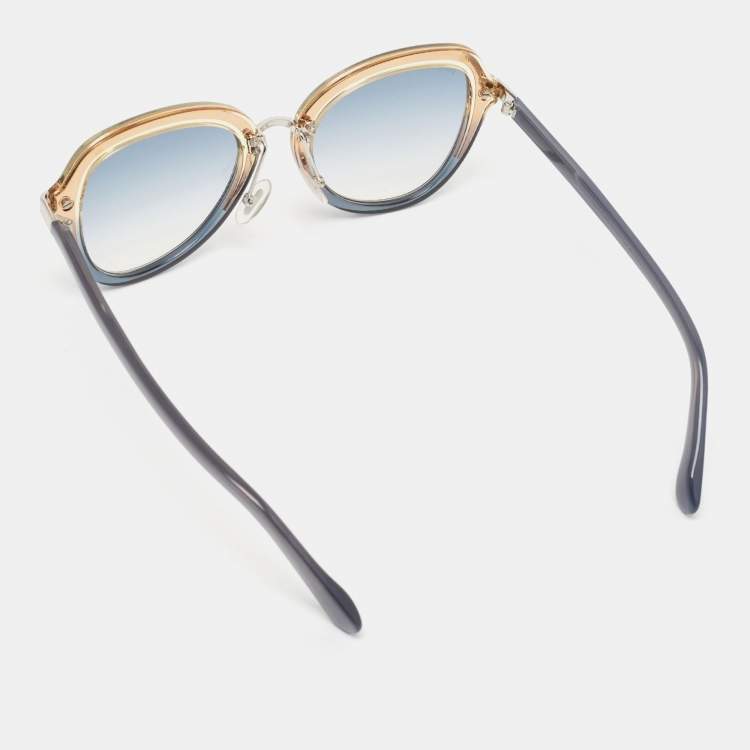 Pre Owned Jimmy Choo Blue Gradient DREE/S Round Sunglasses