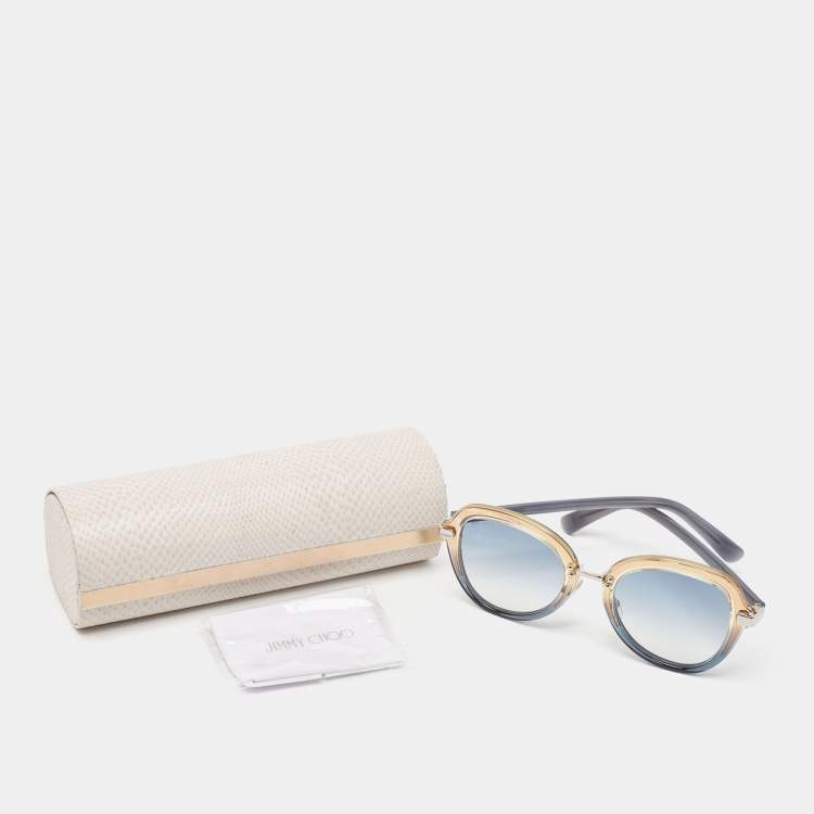Pre Owned Jimmy Choo Blue Gradient DREE/S Round Sunglasses