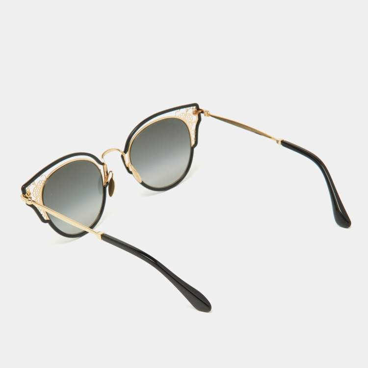 Pre Owned Jimmy Choo Black/Grey Gradient 2M29O Dhelia Cat-Eye Sunglasses