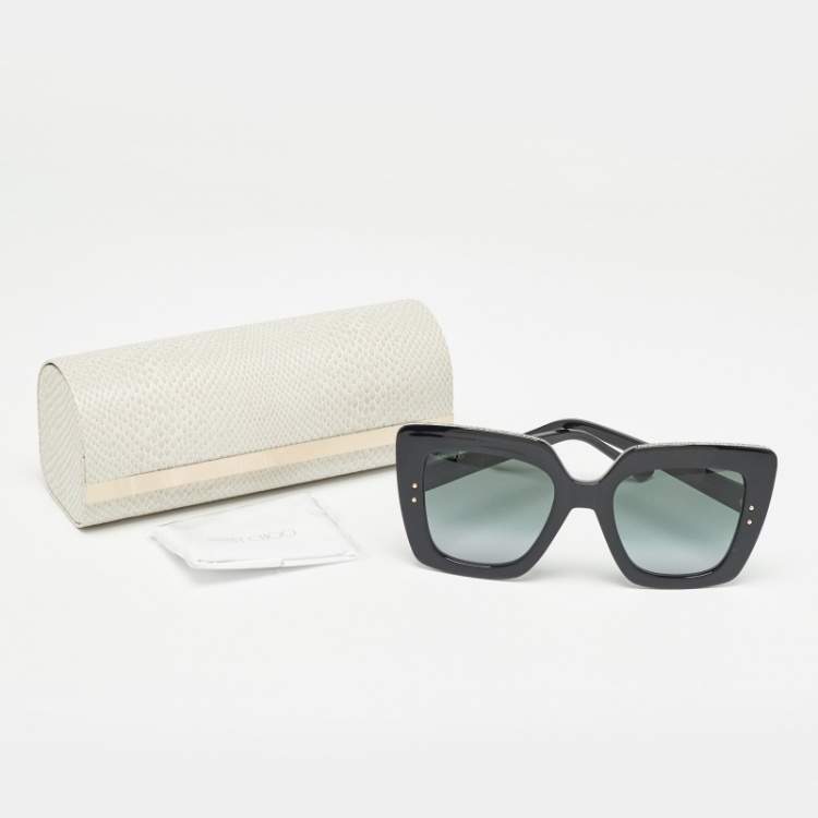 Pre Owned Jimmy Choo Black Gradient Auri Oversized Sunglasses