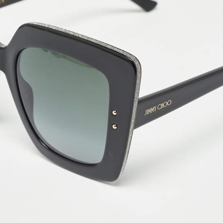 Pre Owned Jimmy Choo Black Gradient Auri Oversized Sunglasses