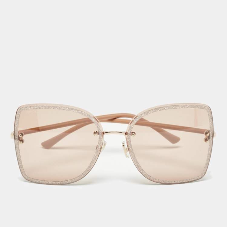 Pre Owned Jimmy Choo Pink Leti Square Sunglasses
