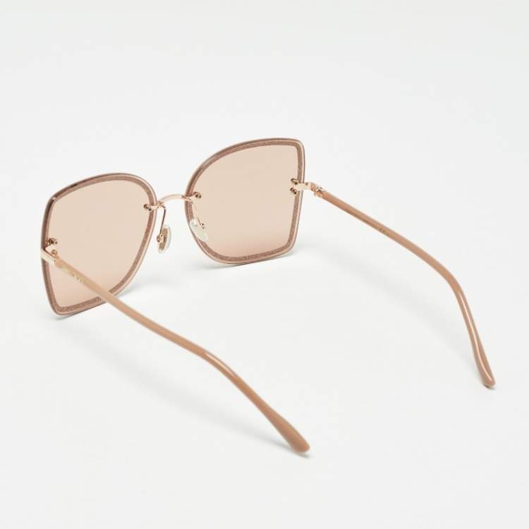 Pre Owned Jimmy Choo Pink Leti Square Sunglasses