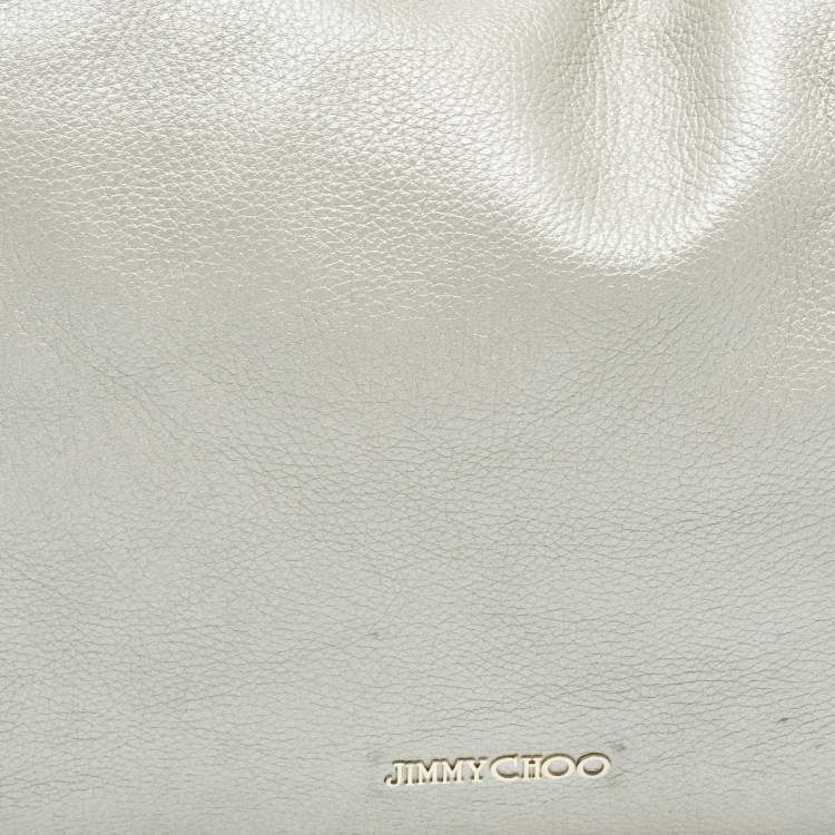 Pre Owned Jimmy Choo Silver Leather Large Solar Hobo