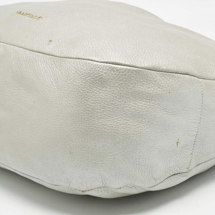 Pre Owned Jimmy Choo Silver Leather Large Solar Hobo
