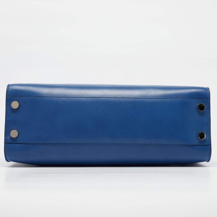 Pre Owned Jimmy Choo Bllue Leather Riley Tote