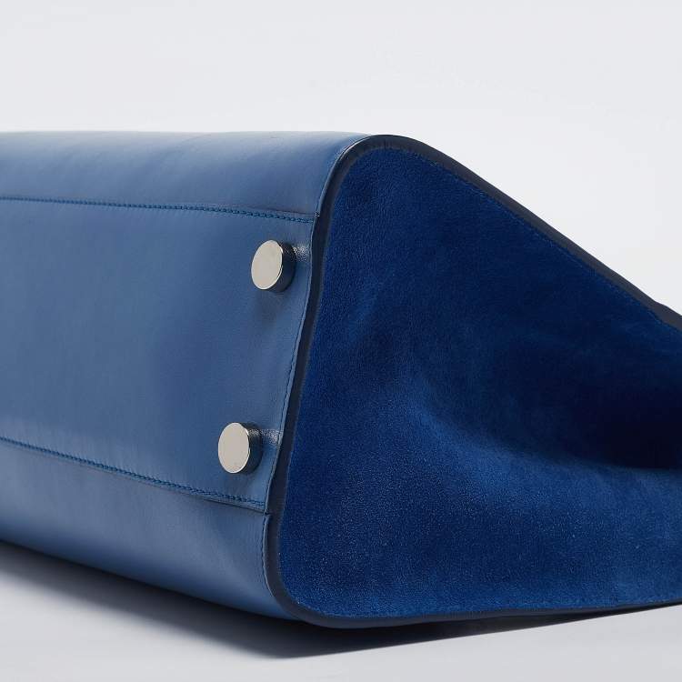 Pre Owned Jimmy Choo Bllue Leather Riley Tote