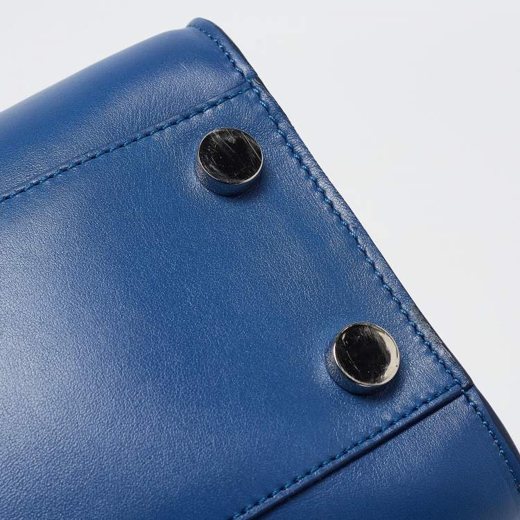 Pre Owned Jimmy Choo Bllue Leather Riley Tote