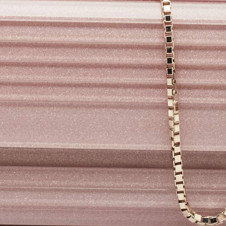 Pre Owned Jimmy Choo Lilac Acrylic Sweetie  Chain Clutch