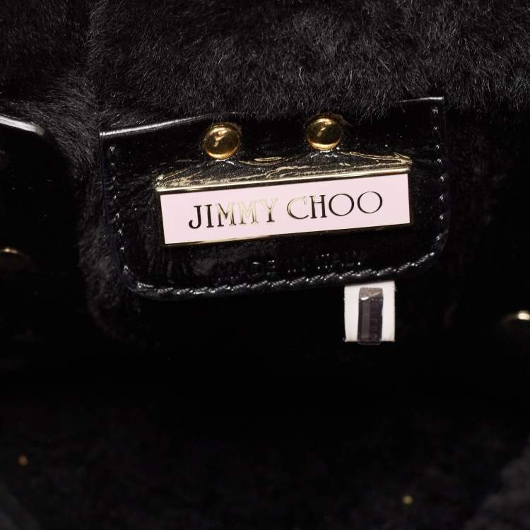 Pre Owned Jimmy Choo Black Patent Leather Bree Tote