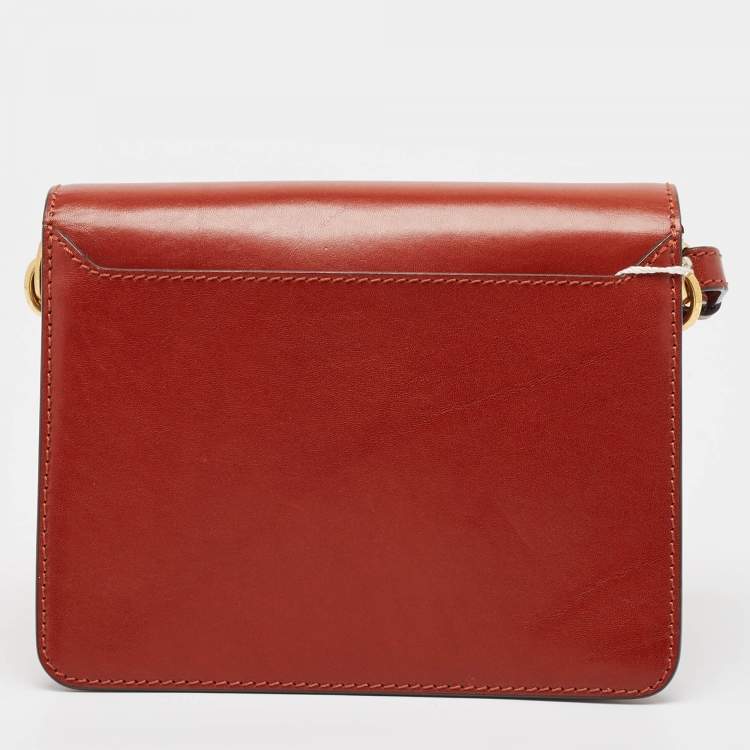 Pre Owned Jimmy Choo Rust Leather Madeline Shoulder Bag