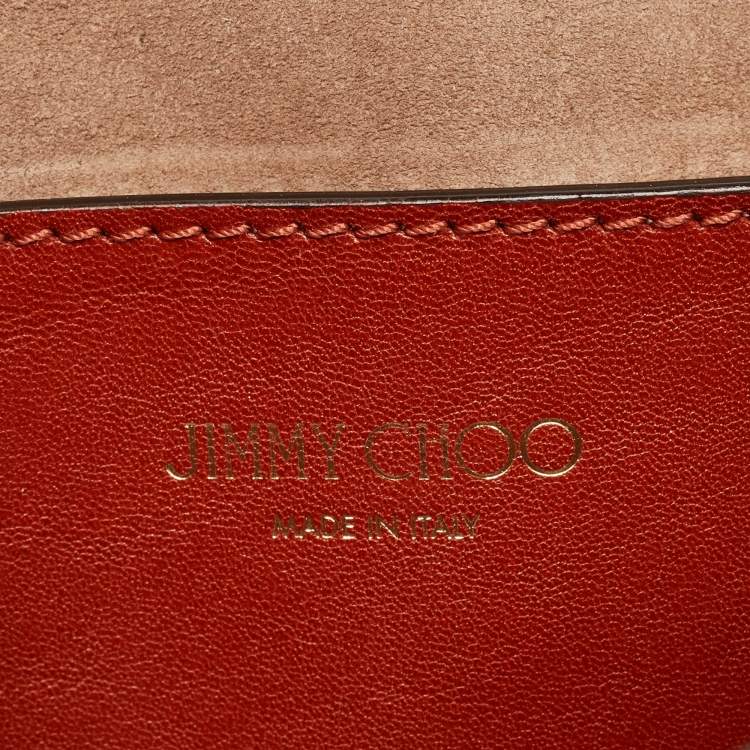 Pre Owned Jimmy Choo Rust Leather Madeline Shoulder Bag