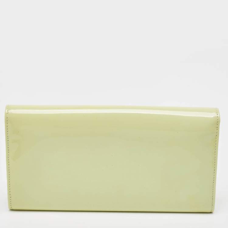 Pre Owned Jimmy Choo Green Patent Leather Reese Clutch