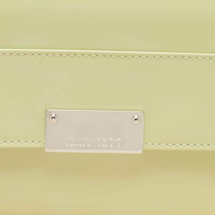 Pre Owned Jimmy Choo Green Patent Leather Reese Clutch