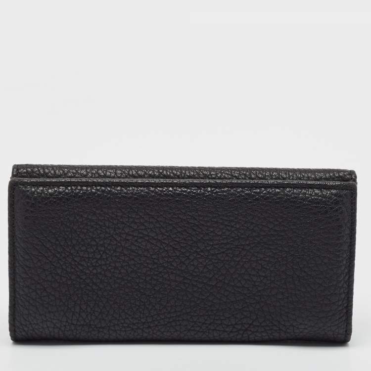 Pre Owned Jimmy Choo Black Reese Continental Wallet