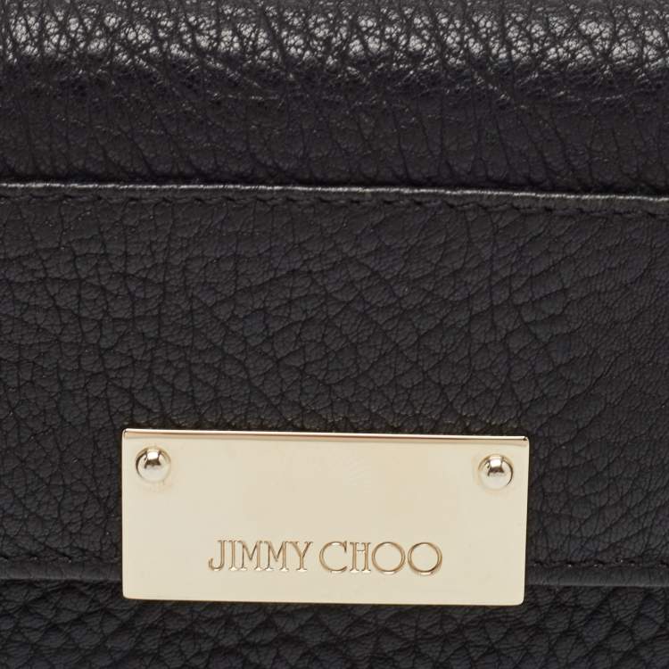 Pre Owned Jimmy Choo Black Reese Continental Wallet