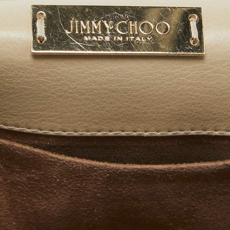 Pre Owned Jimmy Choo Tricolor Karung Leather Top Handle Bag