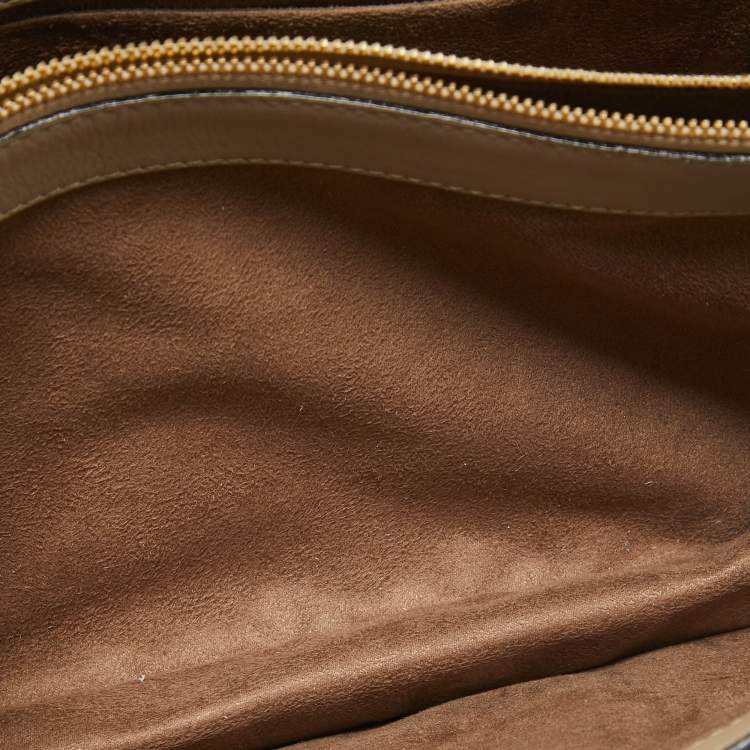 Pre Owned Jimmy Choo Tricolor Karung Leather Top Handle Bag