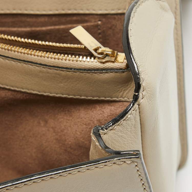 Pre Owned Jimmy Choo Tricolor Karung Leather Top Handle Bag