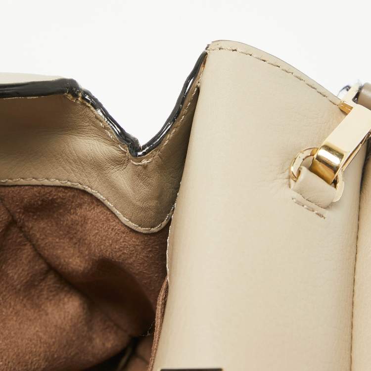 Pre Owned Jimmy Choo Tricolor Karung Leather Top Handle Bag