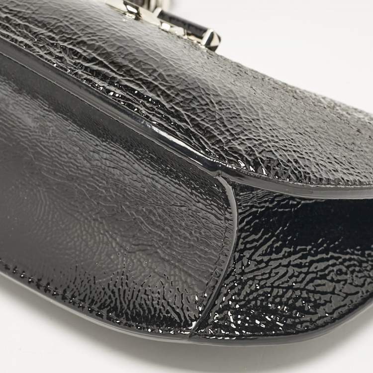 Pre Owned Jimmy Choo Black Patent Leather Varenne Hobo