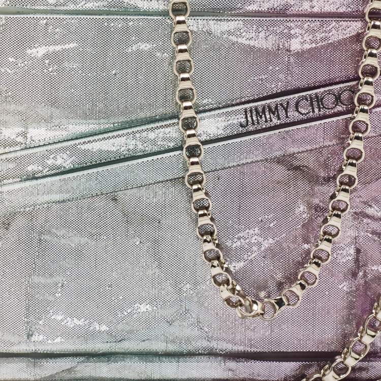Pre Owned Jimmy Choo Multicolor Acrylic and Velvet Candy Chain Clutch 