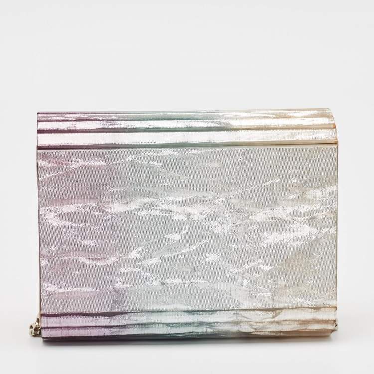 Pre Owned Jimmy Choo Multicolor Acrylic and Velvet Candy Chain Clutch 