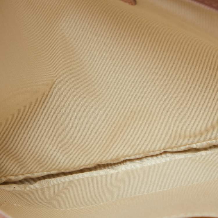 Pre Owned Jimmy Choo Pink/Beige Snakeskin and Suede Zulu Clutch