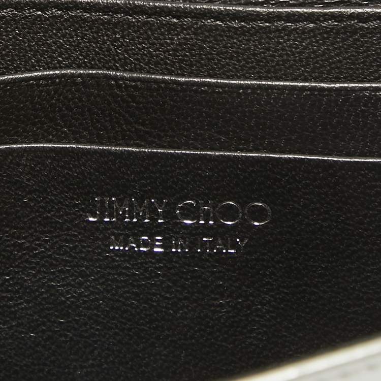 Pre Owned Jimmy Choo Silver Patent Leather Leni Chain Shoulder Bag