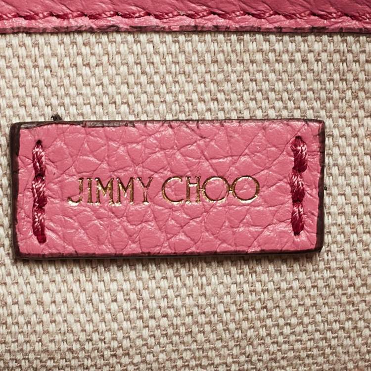 Pre Owned Jimmy Choo Peony Pink Leather Balti Camera Bag