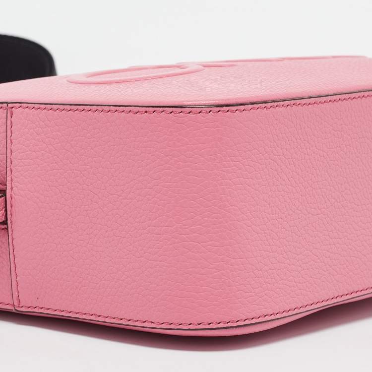 Pre Owned Jimmy Choo Peony Pink Leather Balti Camera Bag