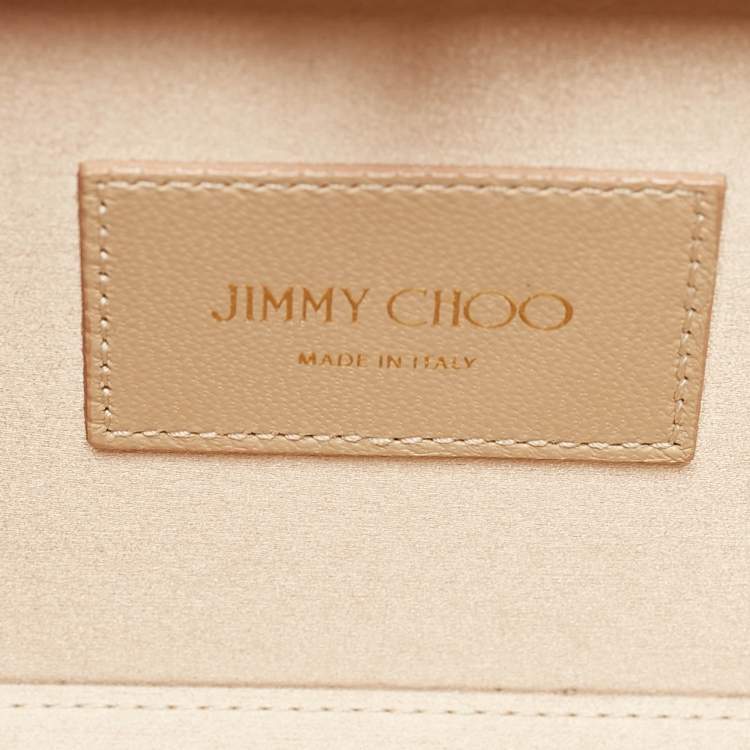 مملوكة مسبقًا Jimmy Choo Silver/Gold Glitter Celeste Chain Clutch