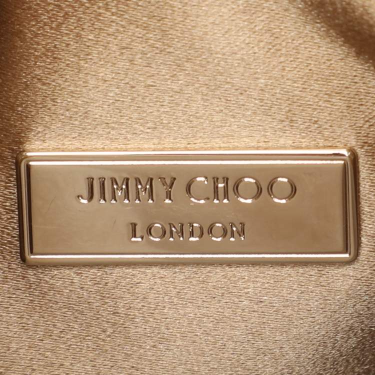 Pre Owned Jimmy Choo Gold Mirror Leather BonBon Bucket Bag