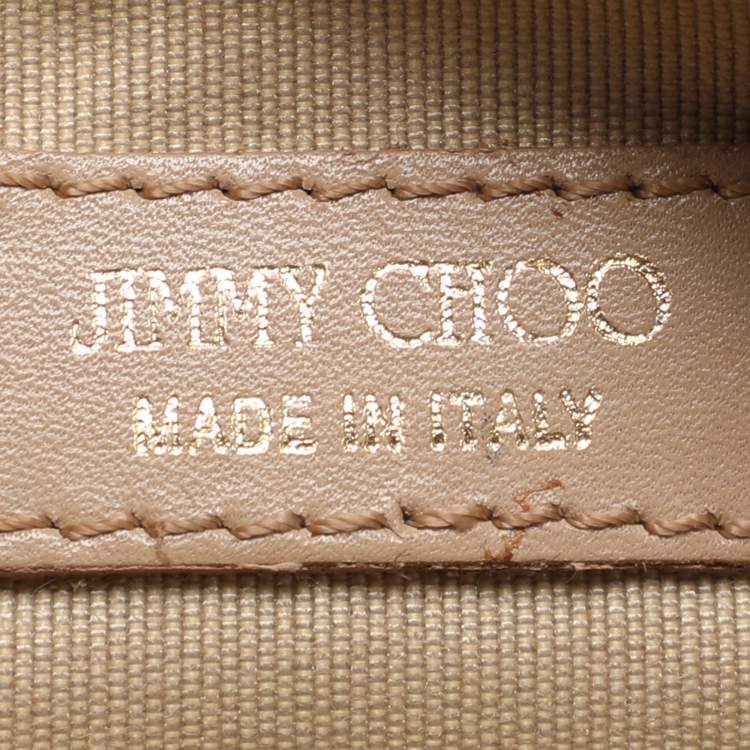 Pre Owned Jimmy Choo Mustard Patent Leather Chain Clutch