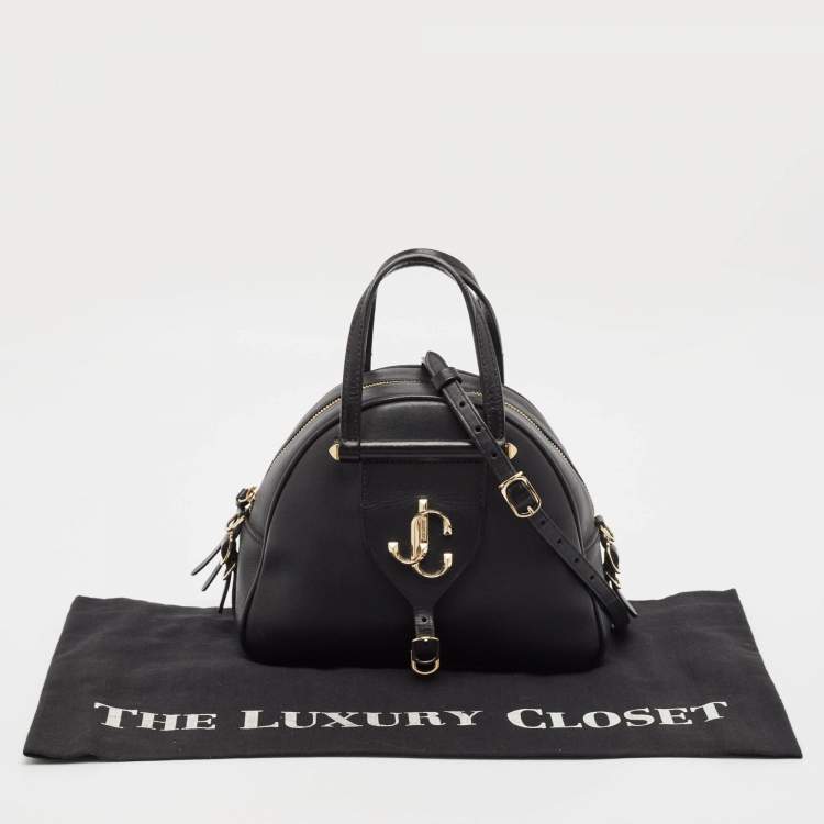 Pre Owned Jimmy Choo Black Leather Small Varenne Bowler Bag