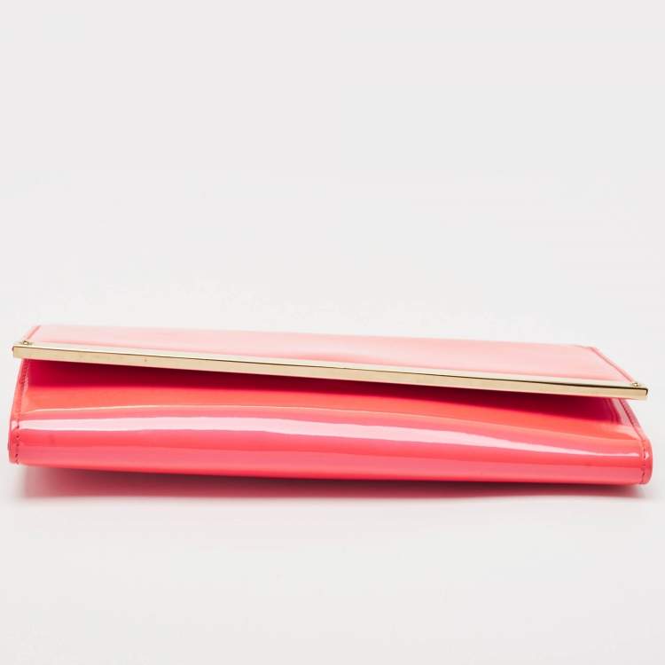 Pre Owned Jimmy Choo Red Patent Leather Maia Clutch