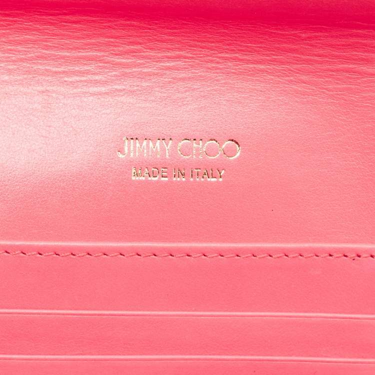 Pre Owned Jimmy Choo Red Patent Leather Maia Clutch