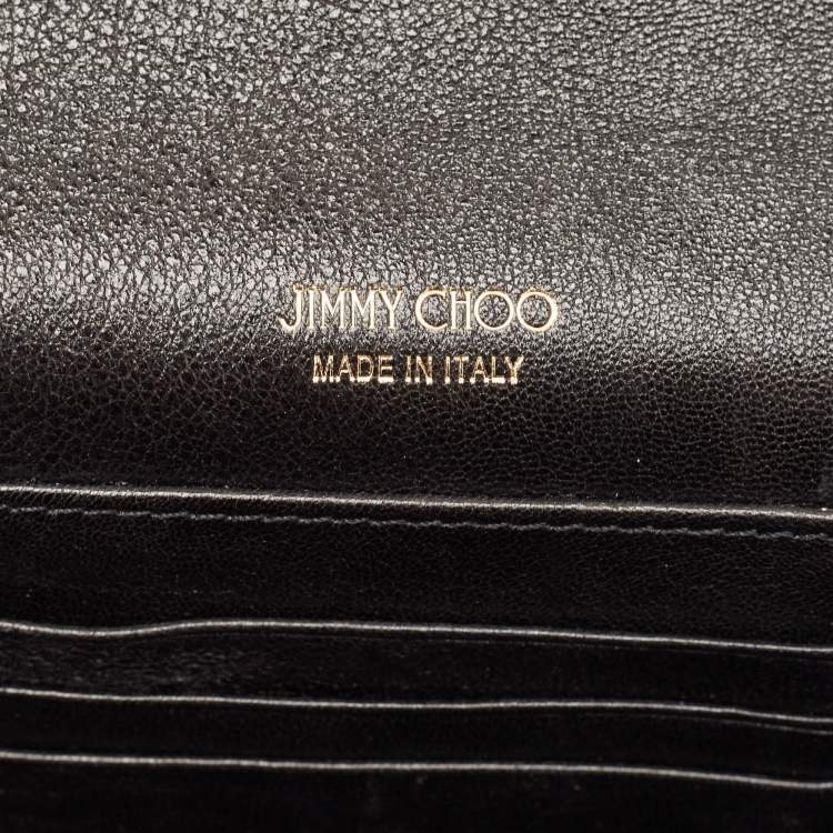 Pre Owned Jimmy Choo Tricolor Glitter and Leather Maia Clutch