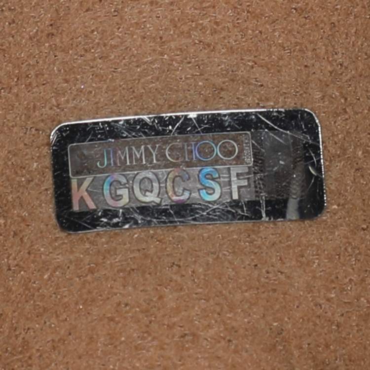 Pre Owned Jimmy Choo Gold Leather Micro Bon Bon Crossbody Bag