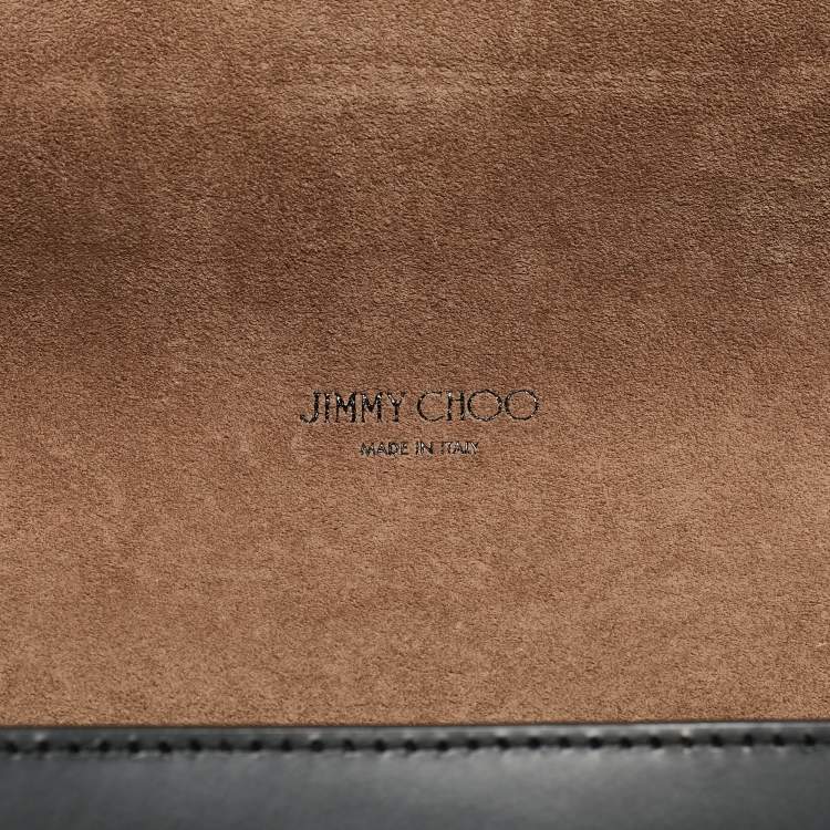 Pre Owned Jimmy Choo Black Leather Lockett City Shoulder Bag