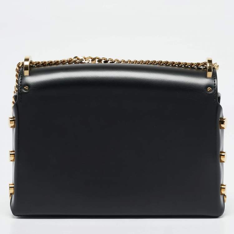 Pre Owned Jimmy Choo Black Leather Lockett City Shoulder Bag