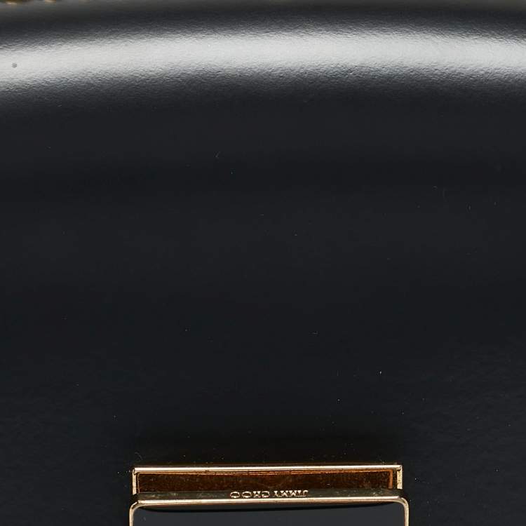 Pre Owned Jimmy Choo Black Leather Lockett City Shoulder Bag