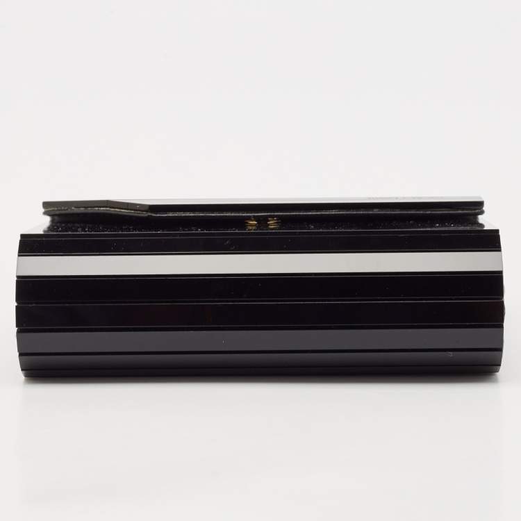 Pre Owned Jimmy Choo Black Acrylic and Leather Candy Chain Clutch 