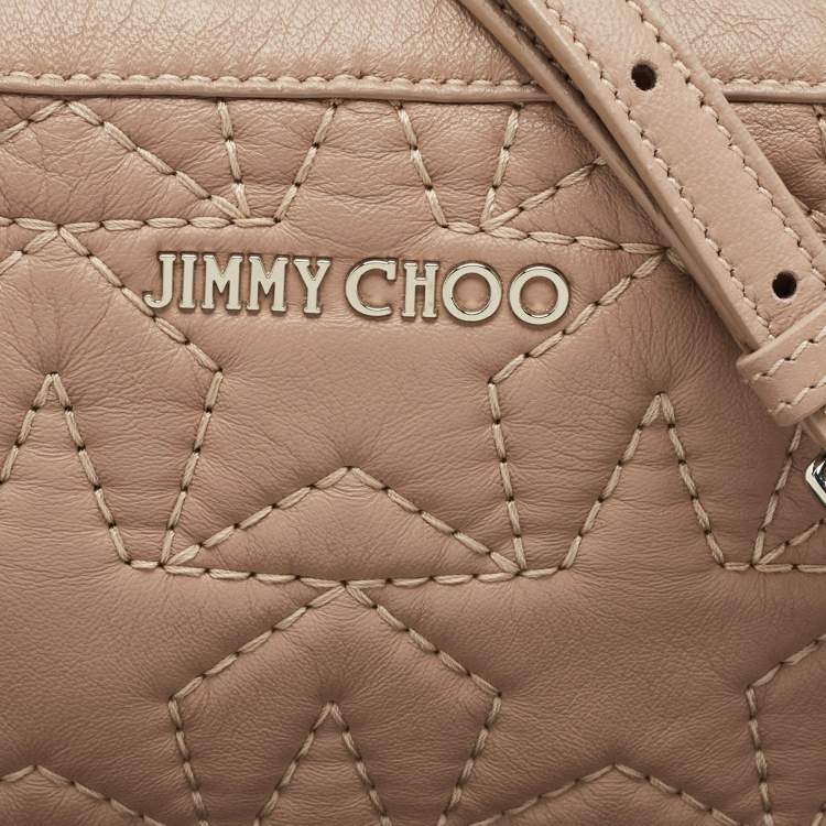 Pre Owned Jimmy Choo Beige Leather Star Haya Crossbody Bag