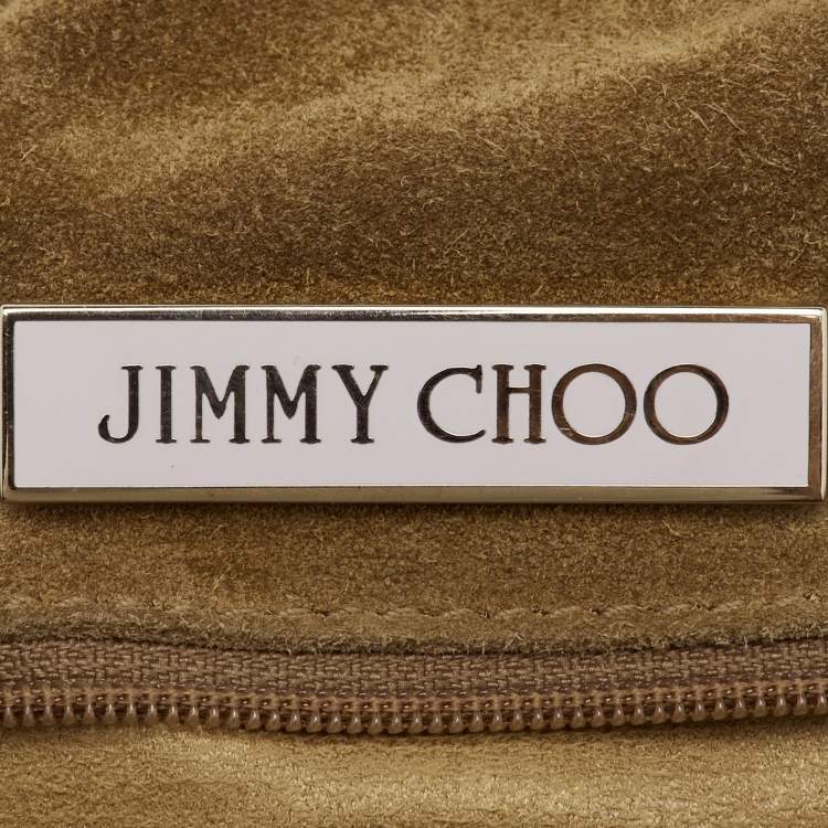 Pre Owned Jimmy Choo Light Brown Suede Mini Flap Crossbody Bag